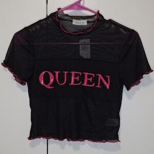 love J. Mesh Crop Top